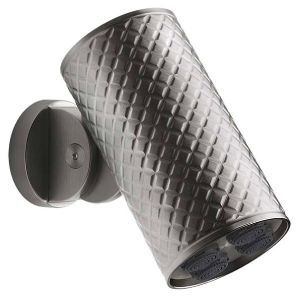Gessi INTRECCIO 57211 Deszczownica scienna regulowana z antilimestone przylacze 1 2 wiele kolorow 239 Stal szczotkowana 707 Czarny metal szczotkowany PVD 708 Miedź szczotkowana PVD 726 Ciepła stal PVD
