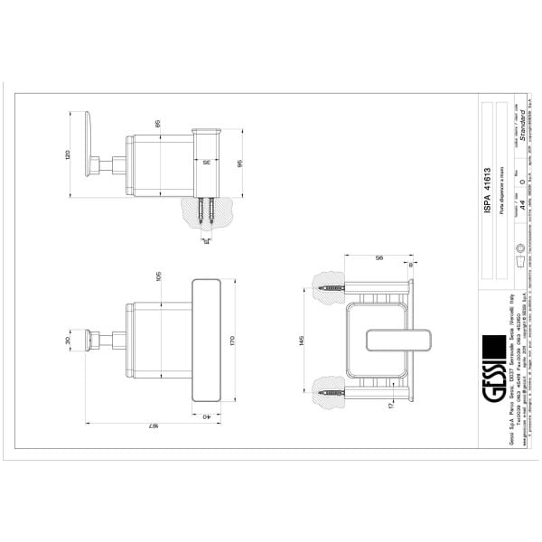 Gessi-ISPA-ACCESSORIES-41613-Dozownik-do-mydla-scienny-w-kolorze-bialym-wiele-kolorow-rys-techniczny.jpg ISPA ACCESSORIES 41613 rysunek techniczny