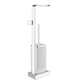 Gessi ISPA ACCESSORIES 41667 Scienna kolumna z uchwytem na papier toaletowy i biala szczotke WC wiele kolorow 031 Chrom