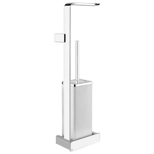 Gessi ISPA ACCESSORIES 41667 Scienna kolumna z uchwytem na papier toaletowy i biala szczotke WC wiele kolorow 031 Chrom