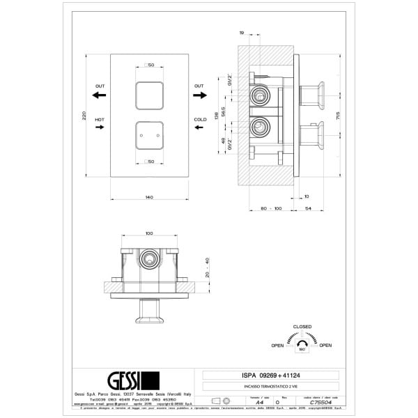 Gessi-ISPA-SHOWER-09269-41124-Bateria-termostatyczna-dwuobiegowa-z-przylaczami-1-2-filtrami-i-przelacznikiem-2-obiegowym-z-glowica-ceramiczna-wiele-kolorow-rys-techniczny.jpg ISPA SHOWER 09269+41124 rysunek techniczny