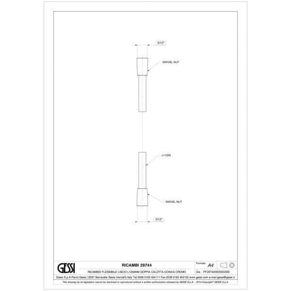 Gessi-ISPA-SHOWER-29744-Waz-prysznicowy-125-m-Cromalux-1-2-wiele-kolorow-rys-techniczny.jpg ISPA SHOWER 29744 rysunek techniczny