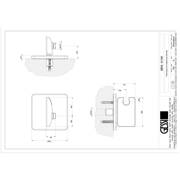 Gessi-ISPA-SHOWER-41161-Uchwyt-sluchawki-prysznicowej-z-przylaczem-1-2-wiele-kolorow-rys-techniczny.jpg ISPA SHOWER 41161 rysunek techniczny
