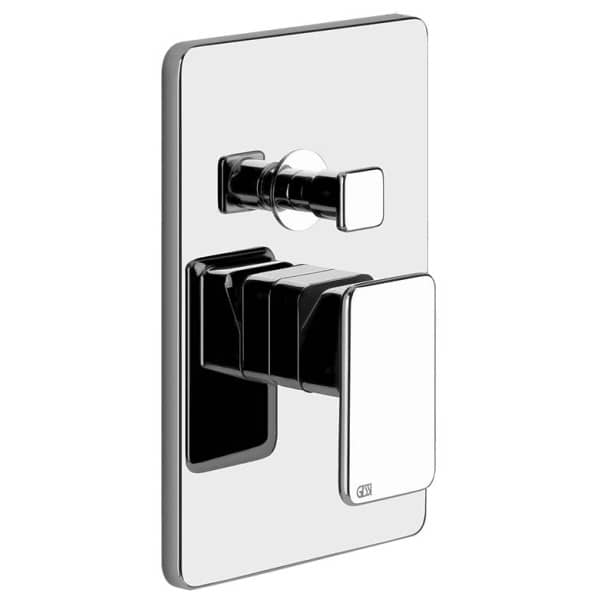 Gessi ISPA SHOWER 44673 44694 Bateria prysznicowo wannowa podtynkowa dwuobiegowa z przylaczami 1 2 filtrami z przelacznikiem wanna prysznic wiele kolorow 031 Chrom