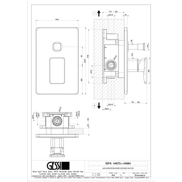 Gessi-ISPA-SHOWER-44673-44694-Bateria-prysznicowo-wannowa-podtynkowa-dwuobiegowa-z-przylaczami-1-2-filtrami-z-przelacznikiem-wanna-prysznic-wiele-kolorow-rys-techniczny.jpg ISPA SHOWER 44673+44694 rysunek techniczny