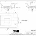 ISPA WASHBASINS 42007 rysunek techniczny