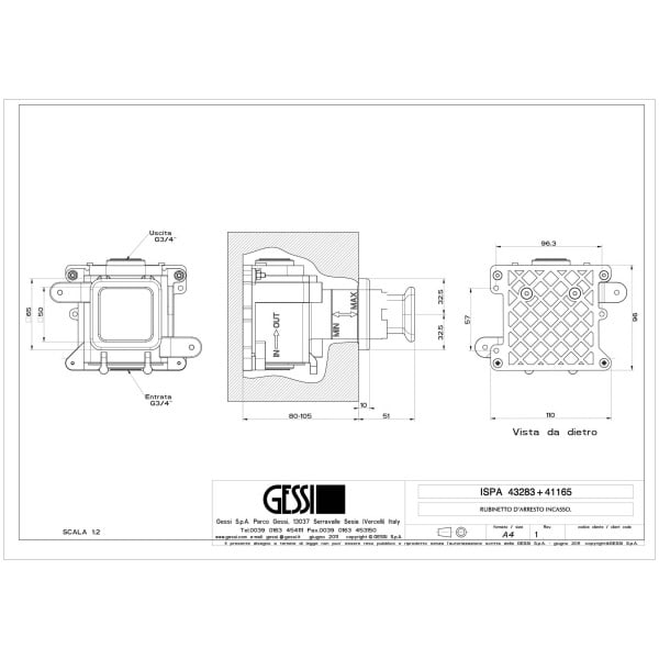 Gessi-ISPA-WELLNESS-43283-41165-Zawor-odcinajacy-do-zaworu-termostatycznego-high-capacity-z-przylacza-3-4-wiele-kolorow-rys-techniczny.jpg ISPA WELLNESS 43283+41165 rysunek techniczny