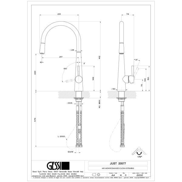 Gessi-JUST-20577-Bateria-kuchenna-z-wyciagana-obrotowa-wylewka-170-°-wiele-kolorow-rys-techniczny.jpg JUST 20577 rysunek techniczny