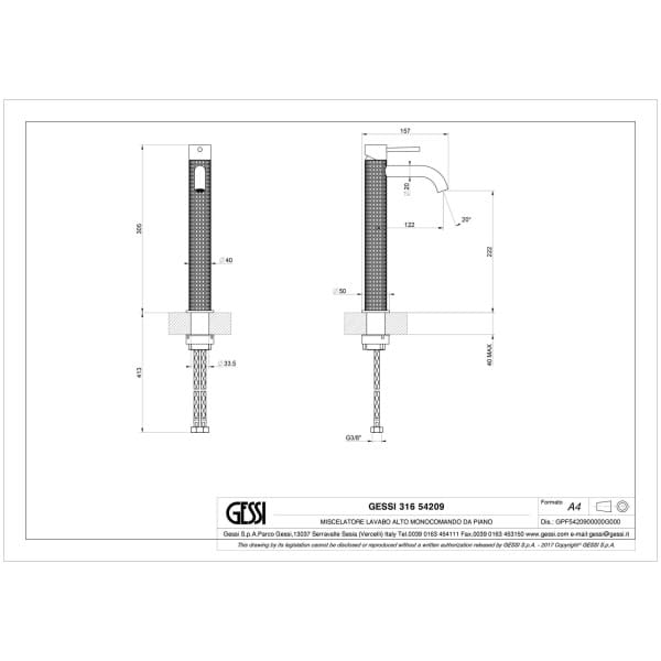 Gessi-MECCANICA-54209-Bateria-umywalkowa-nablatowa-z-przylaczami-3-8-wiele-kolorow-rys-techniczny.jpg MECCANICA 54209 rysunek techniczny