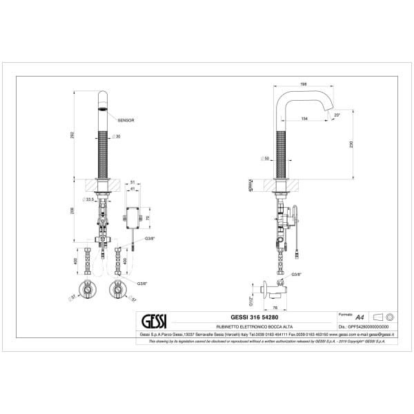 Gessi-MECCANICA-54280-Bateria-umywalkowa-elektroniczna-bezdotykowa-na-podczerwien-wiele-kolorow-rys-techniczny.jpg MECCANICA 54280 rysunek techniczny