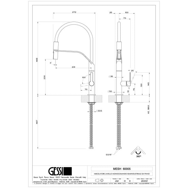 Gessi-MESH-60005-Bateria-kuchenna-z-obrotowa-wylewka-z-dwoma-trybami-strumienia-wody-Otwor-montazowy-baterii-335-mm-Wylewka-obrotowa-360-°-Srednic-wiele-kolorow-rys-techniczny.jpg MESH 60005 rysunek techniczny