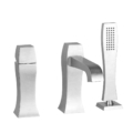 Gessi MIMI 31137 Bateria wannowa 3 otworowa z przelacznikiem w wylewce wezem prysznicowym 15m wyciagana sluchawka prysznicowa antilimestone wiele kolorow 031 Chrom 080 Złoty CCP 149 Finox