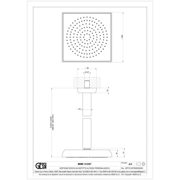 Gessi-MIMI-31257-Deszczownica-sufitowa-antilimestone-dlugosc-na-zamowienie-150-maks-wiele-kolorow-rys-techniczny.jpg MIMI 31257 rysunek techniczny