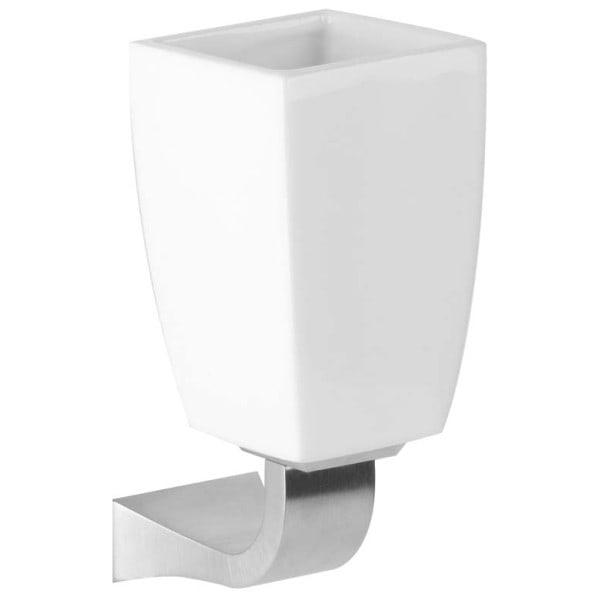 Gessi MIMI ACCESSORIES 33208 Uchwyt scienny na kubek z bialej ceramiki wiele kolorow 031 Chrom 080 Złoty CCP 149 Finox