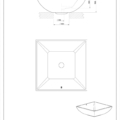 MIMI WASHBASINS 37503 rysunek techniczny