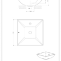 MIMI WASHBASINS 37504 rysunek techniczny