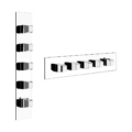 Gessi MIMI WELLNESS 43107 43088 Bateria termostatyczna podtynkowa 4 obiegowa high capacity przylacza 3 4 wiele kolorow 031 Chrom