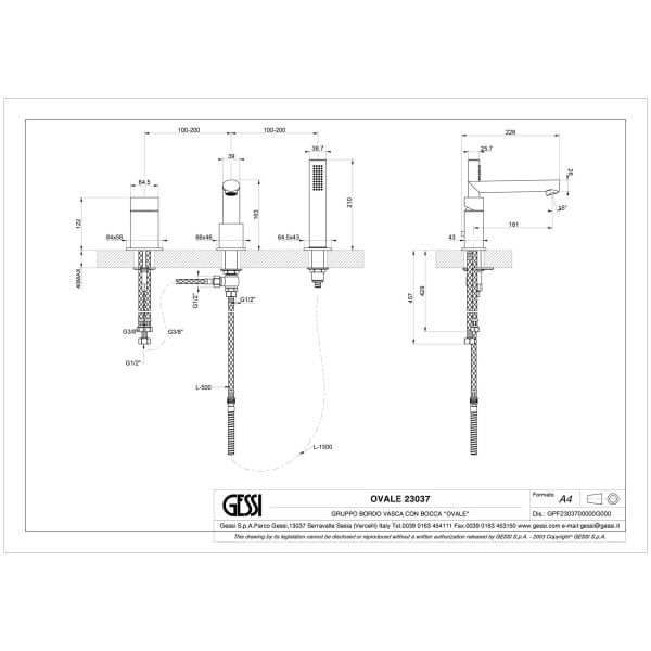 Gessi-OVALE-23037-Bateria-wannowa-3-otworowa-z-przelacznikiem-w-wylewce-wezem-prysznicowym-15m-wyciagana-sluchawka-prysznicowa-antilimestone-wiele-kolorow-rys-techniczny.jpg OVALE 23037 rysunek techniczny