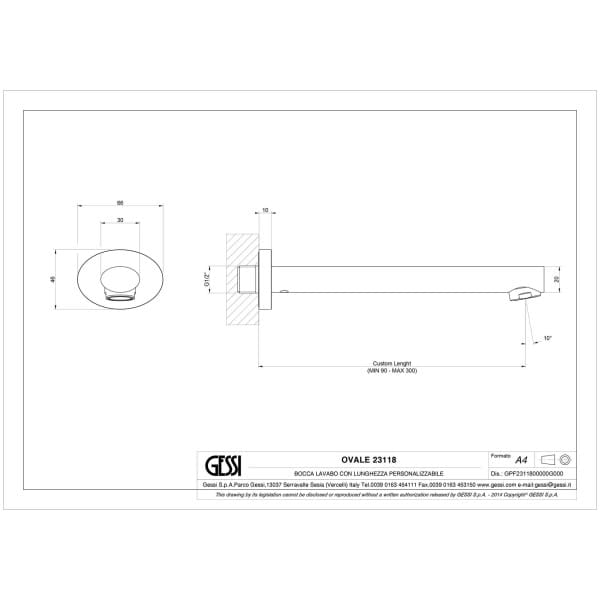 Gessi-OVALE-23118-Wylewka-scienna-dlugosc-na-zamowienie-min-70-mm-max-300-mm-z-przylaczem-1-2-wymaga-oddzielnego-sterowania-23005-23110-wiele-kolorow-rys-techniczny.jpg OVALE 23118 rysunek techniczny