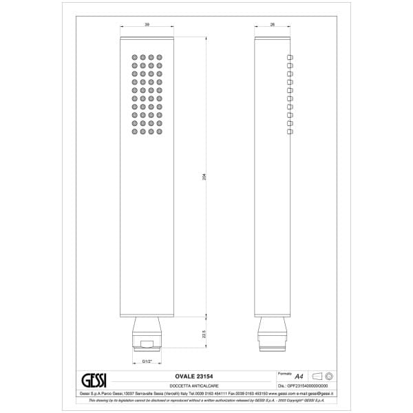 Gessi-OVALE-23154-Sluchawka-prysznicowa-z-antilimestone-wiele-kolorow-rys-techniczny.jpg OVALE 23154 rysunek techniczny