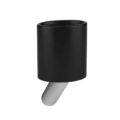 Gessi OVALE ACCESSORIES 25618 Kubek z uchwytem sciennym w kolorze czarnym wiele kolorow 031 Chrom 149 Finox 279 Biały CN 299 Czarny XL