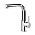 Gessi OVALE CUCINA 26023 Bateria zlewozmywakowa z obrotowa 120 ° i wyciagana wylewka z pojedynczym strumieniem wody z zaworem zwrotnym wiele kolorow 031 Chrom 149 Finox