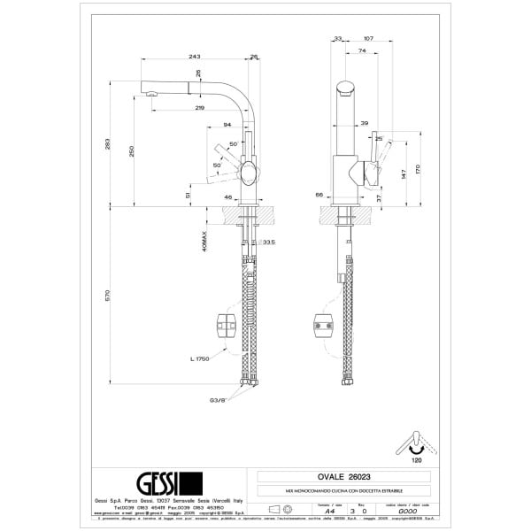 Gessi-OVALE-CUCINA-26023-Bateria-zlewozmywakowa-z-obrotowa-120-°-i-wyciagana-wylewka-z-pojedynczym-strumieniem-wody-z-zaworem-zwrotnym-wiele-kolorow-rys-techniczny.jpg OVALE CUCINA 26023 rysunek techniczny