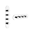 Gessi OVALE WELLNESS 43105 43046 Bateria podtynkowa termostatyczna 3 obiegowa high capacity przylacza 3 4 wiele kolorow 031 Chrom 149 Finox 079 Biały CN 299 Czarny XL