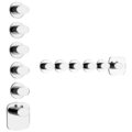 Gessi OVALE WELLNESS 43109 43230 Bateria podtynkowa termostatyczna 5 obiegowa high capacity przylacza 3 4 wiele kolorow 031 Chrom 149 Finox 079 Biały CN 299 Czarny XL