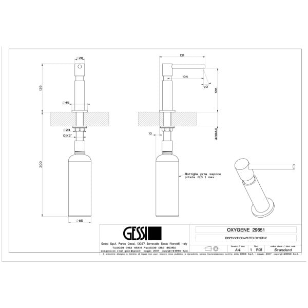 Gessi-OXYGENE-CUCINA-29651-Dozownik-do-mydla-wiele-kolorow-rys-techniczny.jpg OXYGENE CUCINA 29651 rysunek techniczny