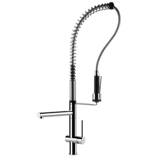 Gessi OXYGENE CUCINA HT 941 Bateria kuchenna z obrotowa wylewka 360 ° i dodatkowa wyciagana wylewka antilmestone z zaworem zwrotnym wiele kolorow 031 Chrom 149 Finox