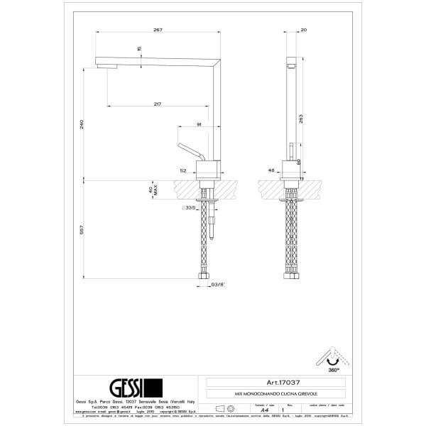 Gessi-QUADRO-CUCINA-17037-Bateria-kuchenna-z-obrotowa-wylewka-360-°-wiele-kolorow-rys-techniczny.jpg QUADRO CUCINA 17037 rysunek techniczny