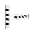 Gessi QUADRO WELLNESS 43105 43006 Bateria termostatyczna podtynkowa 3 obiegowa high capacity przylacza 3 4 wiele kolorow 031 Chrom 149 Finox 299 Czarny XL 706 Czarny Metal PVD 030 Miedź PVD 707 Czarny metal szczotkowany PVD 708 Miedź szczotkowana PVD