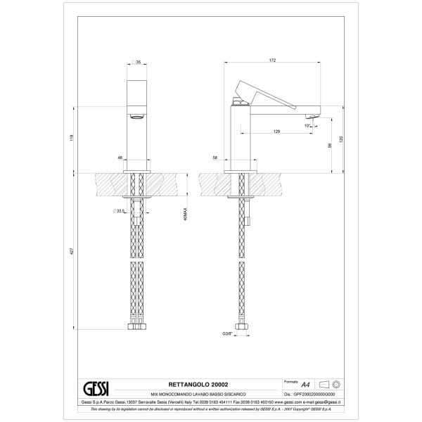 Gessi-RETTANGOLO-20002-Bateria-umywalkowa-wiele-kolorow-rys-techniczny.jpg RETTANGOLO 20002 rysunek techniczny