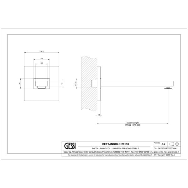 Gessi-RETTANGOLO-20118-Wylewka-scienna-dlugosc-na-zamowienie-min-70-mm-max-300-mm-z-przylaczem-1-2-20005-20119-20605-20709-wiele-kolorow-rys-techniczny.jpg RETTANGOLO 20118 rysunek techniczny