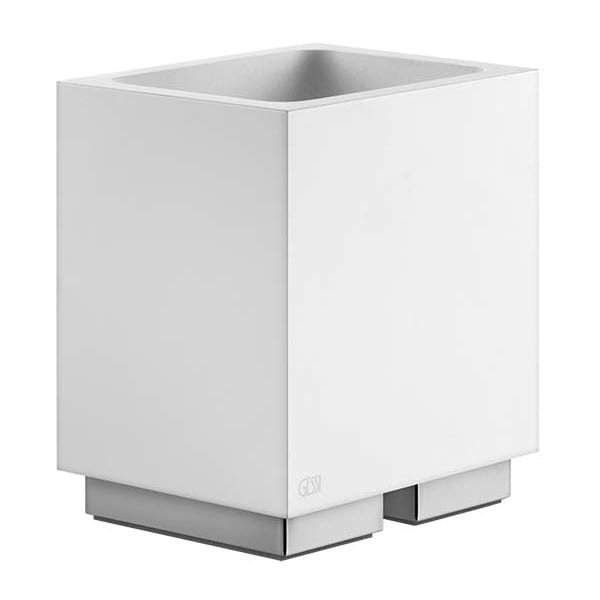 Gessi RETTANGOLO ACCESSORIES 20831 Kubek na szczoteczki w kolorze bialym wiele kolorow 031 Chrom 099 Czarny XL 149 Finox 706 Czarny Metal PVD 030 Miedź PVD 707 Czarny metal szczotkowany PVD 708 Miedź szczotkowana PVD