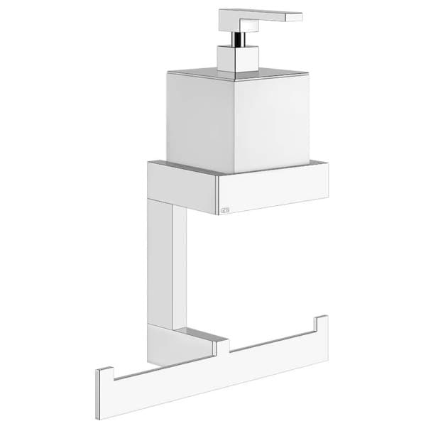 Gessi RETTANGOLO ACCESSORIES 20879 Scienna kolumna z bialym dozownikem do mydla i drazkiem na recznik wiele kolorow 031 Chrom 079 Biały CN 099 Czarny XL 149 Finox 706 Czarny Metal PVD 030 Miedź PVD 707 Czarny metal szczotkowany PVD 708 Miedź szczotkowana PVD