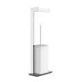 Gessi RETTANGOLO ACCESSORIES 20933 Zestaw z uchwytem na papier toaletowy i uchwytem na biala szczotke WC wiele kolorow 031 Chrom 099 Czarny XL 149 Finox 706 Czarny Metal PVD 030 Miedź PVD 707 Czarny metal szczotkowany PVD 708 Miedź szczotkowana PVD