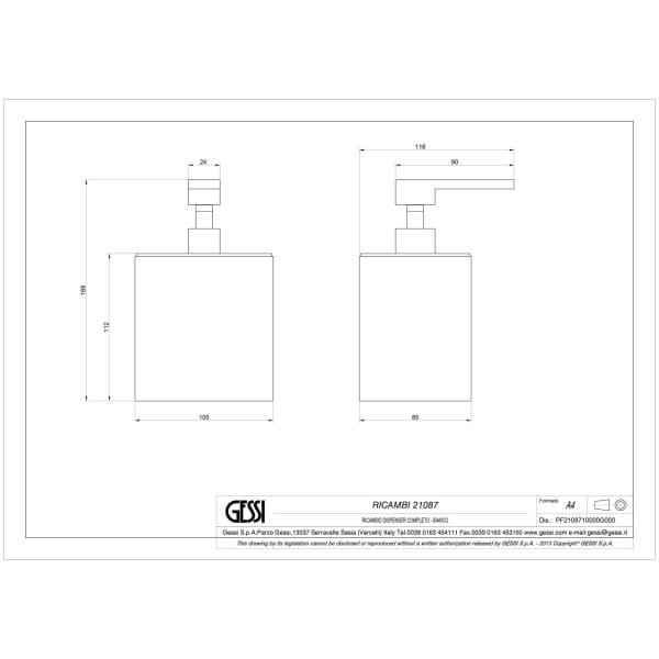 Gessi-RETTANGOLO-ACCESSORIES-21087-Dozownik-do-mydla-z-bialym-szklem-do-uchwytu-sciennego-wiele-kolorow-rys-techniczny.jpg RETTANGOLO ACCESSORIES 21087 rysunek techniczny