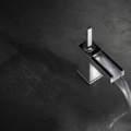 Gessi RETTANGOLO CASCATA 30901 Bateria umywalkowa z korkiem automatycznym wiele kolorow 031 Chrom