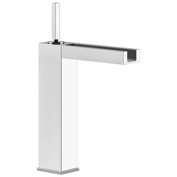 Gessi RETTANGOLO COLOUR 11985 Bateria umywalkowa nablatowa z podswietleniem LED korek automatyczny wiele kolorow 031 Chrom