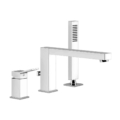 Gessi RETTANGOLO K 53037 Bateria nawannowa z wylewka i wyciaganym wezem prysznicowym wiele kolorow 031 Chrom 149 Finox 299 Czarny XL 706 Czarny Metal PVD 030 Miedź PVD 707 Czarny metal szczotkowany PVD 708 Miedź szczotkowana PVD