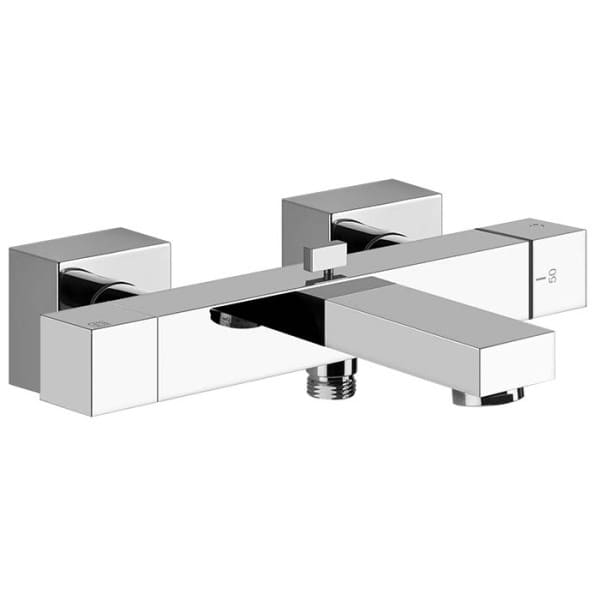 Gessi RETTANGOLO SHOWER 20111 Bateria termostatyczna wannowa natynkowa z przelacznikiem wanna prysznic wiele kolorow 031 Chrom 149 Finox 299 Czarny XL 706 Czarny Metal PVD 030 Miedź PVD 707 Czarny metal szczotkowany PVD 708 Miedź szczotkowana PVD