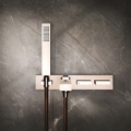 Gessi RETTANGOLO T 20498 20323 Bateria wannowa natynkowa z automatycznym przelacznikiem wanny prysznica wezem prysznicowym 150 m sluchawka prysznicowa z an wiele kolorow 031 Chrom 149 Finox 299 Czarny XL 706 Czarny Metal PVD 030 Miedź PVD 707 Czarny metal szczotkowany PVD 708 Miedź szczotkowana PVD
