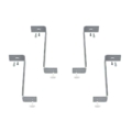 Gessi RETTANGOLO WASHBASINS R3773 Zestaw do zamocowania pod blatem 37543 wiele kolorow 031 Chrom
