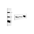 Gessi RETTANGOLO WELLNESS 43103 43024 Bateria termostatyczna podtynkowa 2 obiegowa high capacity przylacza 3 4 wiele kolorow 031 Chrom 149 Finox 299 Czarny XL 706 Czarny Metal PVD 030 Miedź PVD 707 Czarny metal szczotkowany PVD 708 Miedź szczotkowana PVD