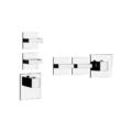Gessi RETTANGOLO WELLNESS 43103 43214 Bateria termostatyczna podtynkowa 2 obiegowa high capacity przylacza 3 4 wiele kolorow 031 Chrom 149 Finox 299 Czarny XL 706 Czarny Metal PVD 030 Miedź PVD 707 Czarny metal szczotkowany PVD 708 Miedź szczotkowana PVD