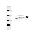 Gessi RETTANGOLO WELLNESS 43105 43026 Bateria termostatyczna podtynkowa 3 obiegowa high capacity przylacza 3 4 wiele kolorow 031 Chrom 149 Finox 299 Czarny XL 706 Czarny Metal PVD 030 Miedź PVD 707 Czarny metal szczotkowany PVD 708 Miedź szczotkowana PVD