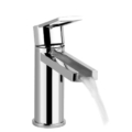 Gessi RIFLESSI COLOUR 38301 Bateria umywalkowa z podswietleniem zmieniajacym kolor w zaleznosci od temperatury wody z korkiem automtycznym 1 1 4 i elastycznymi wezami z przylaczami 3 8 wiele kolorow 031 Chrom