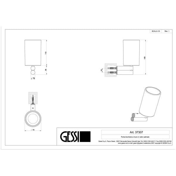 Gessi-RIFLESSI-TRASPARENZE-ACCESSORIES-37307-Kubek-z-uchwytem-sciennym-satynowane-szklo-wiele-kolorow-rys-techniczny.jpg RIFLESSI TRASPARENZE ACCESSORIES 37307 rysunek techniczny